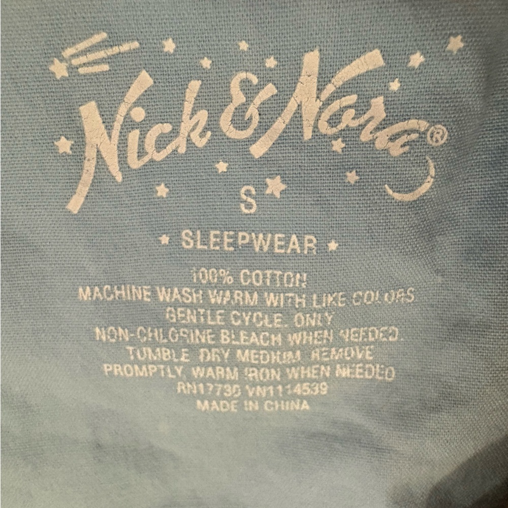 Nick & Nora Cotton Sock Monkey Cloud Pajama Set Size Small - Picture 12 of 12